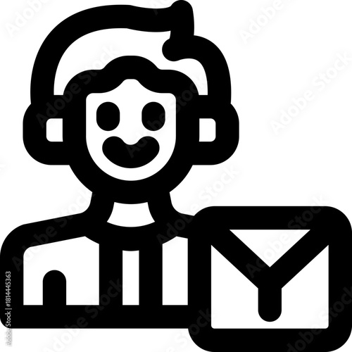 client line icon. Clean and minimalist vector icon for websites, mobile apps, presentations, and logos. Fully scalable and customizable for any project.