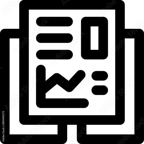 report line icon. Clean and minimalist vector icon for websites, mobile apps, presentations, and logos. Fully scalable and customizable for any project.