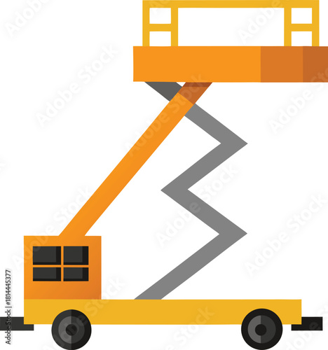 forklift truck with trailer