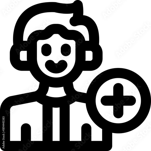 new employee line icon. Clean and minimalist vector icon for websites, mobile apps, presentations, and logos. Fully scalable and customizable for any project.