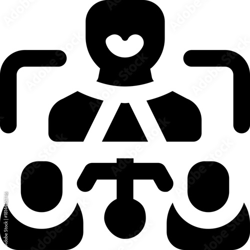 organization glyph icon. Strong and solid vector icon for websites, mobile interfaces, presentations, and visual branding. High quality and easy to edit.