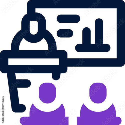 seminar duotone icon. Sleek and modern vector icon for websites, mobile apps, marketing materials, and corporate design. Fully scalable and ready to use.