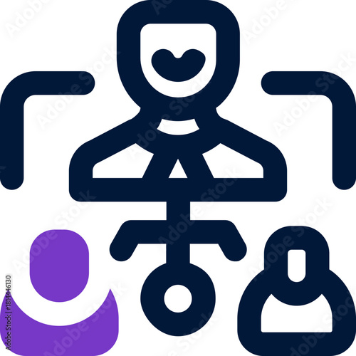 organization duotone icon. Sleek and modern vector icon for websites, mobile apps, marketing materials, and corporate design. Fully scalable and ready to use.