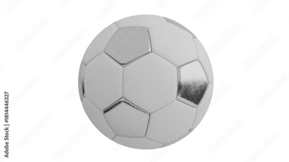 Fototapeta premium 3D Render a soccer ball is shown on a white background