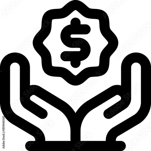 benefits line icon. Clean and minimalist vector icon for websites, mobile apps, presentations, and logos. Fully scalable and customizable for any project.