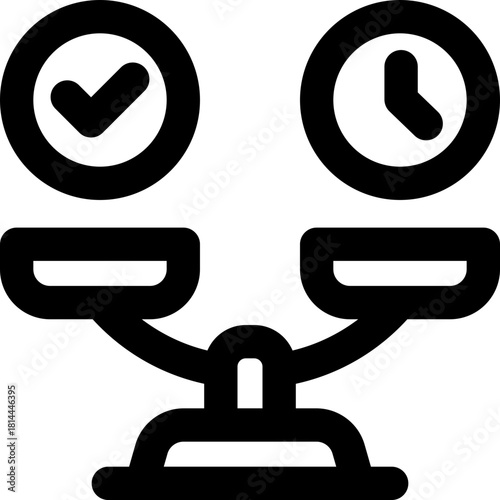 balance line icon. Clean and minimalist vector icon for websites, mobile apps, presentations, and logos. Fully scalable and customizable for any project.