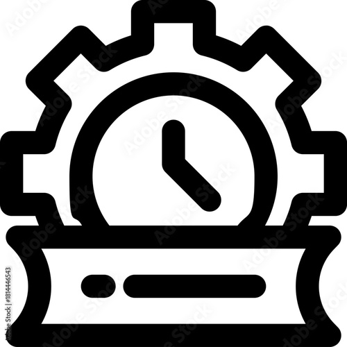time management line icon. Clean and minimalist vector icon for websites, mobile apps, presentations, and logos. Fully scalable and customizable for any project.