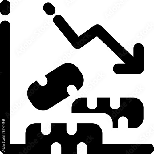 crisis glyph icon. Strong and solid vector icon for websites, mobile interfaces, presentations, and visual branding. High quality and easy to edit.