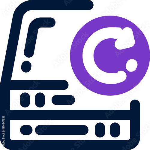 data recovery duotone icon. Sleek and modern vector icon for websites, mobile apps, marketing materials, and corporate design. Fully scalable and ready to use.