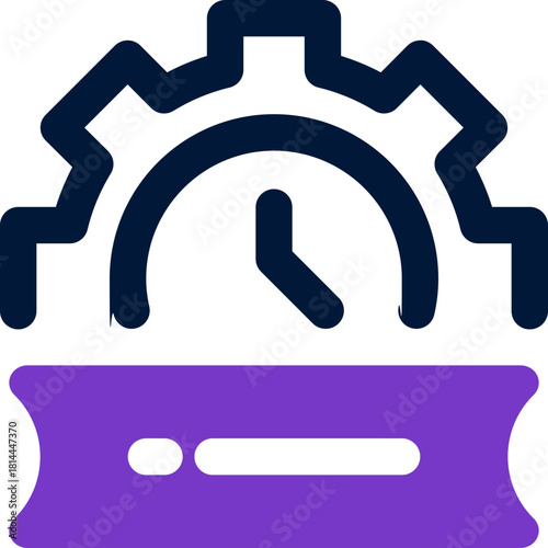 time management duotone icon. Sleek and modern vector icon for websites, mobile apps, marketing materials, and corporate design. Fully scalable and ready to use.