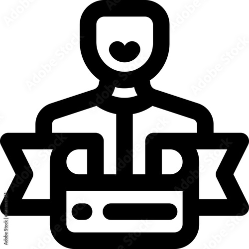 best employee line icon. Clean and minimalist vector icon for websites, mobile apps, presentations, and logos. Fully scalable and customizable for any project.