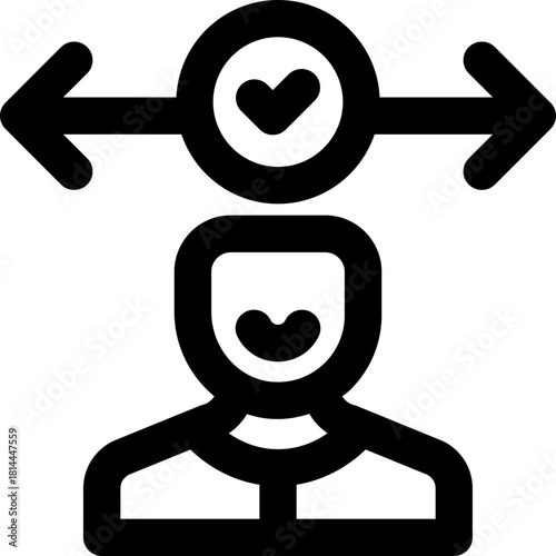 career choice line icon. Clean and minimalist vector icon for websites, mobile apps, presentations, and logos. Fully scalable and customizable for any project.