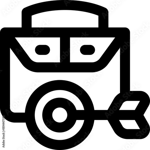 goal line icon. Clean and minimalist vector icon for websites, mobile apps, presentations, and logos. Fully scalable and customizable for any project.