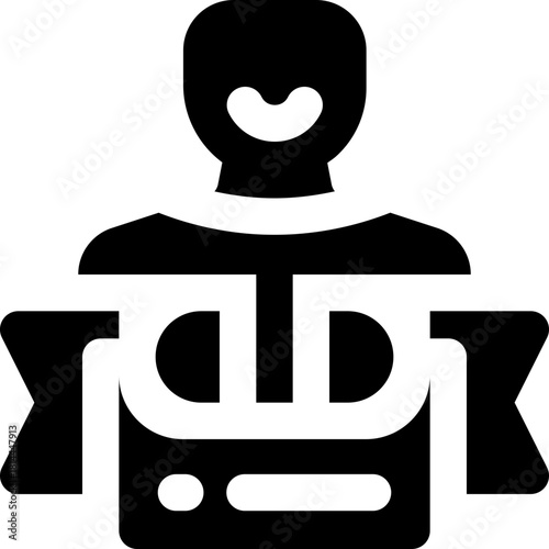 best employee glyph icon. Strong and solid vector icon for websites, mobile interfaces, presentations, and visual branding. High quality and easy to edit.