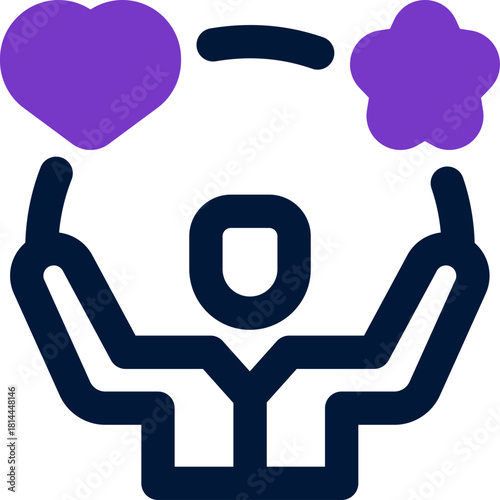 self esteem duotone icon. Sleek and modern vector icon for websites, mobile apps, marketing materials, and corporate design. Fully scalable and ready to use.