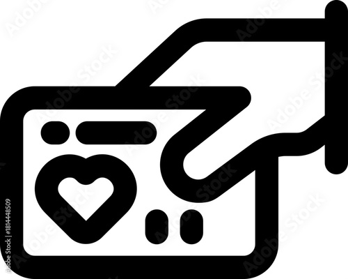 loyalty line icon. Clean and minimalist vector icon for websites, mobile apps, presentations, and logos. Fully scalable and customizable for any project.