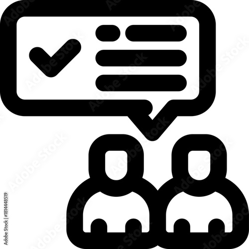 negotiation line icon. Clean and minimalist vector icon for websites, mobile apps, presentations, and logos. Fully scalable and customizable for any project.