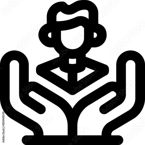 user line icon. Clean and minimalist vector icon for websites, mobile apps, presentations, and logos. Fully scalable and customizable for any project.