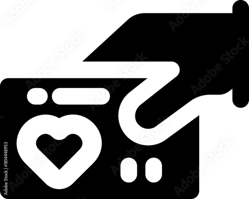 loyalty glyph icon. Strong and solid vector icon for websites, mobile interfaces, presentations, and visual branding. High quality and easy to edit.