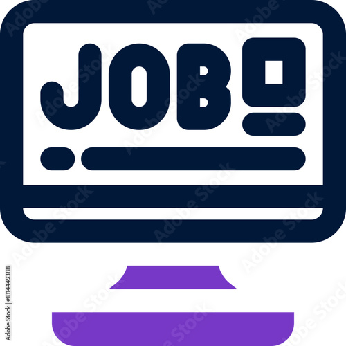 online job duotone icon. Sleek and modern vector icon for websites, mobile apps, marketing materials, and corporate design. Fully scalable and ready to use.