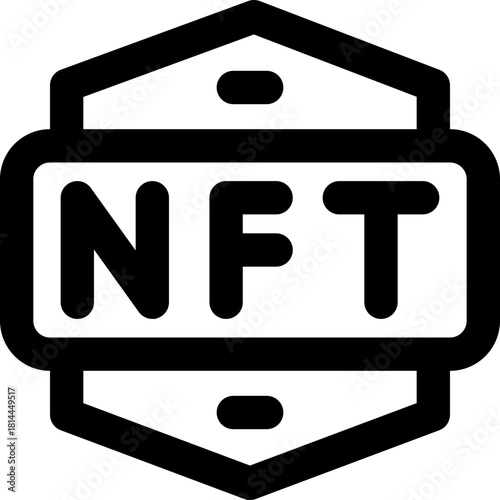 nft line icon. Clean and minimalist vector icon for websites, mobile apps, presentations, and logos. Fully scalable and customizable for any project.