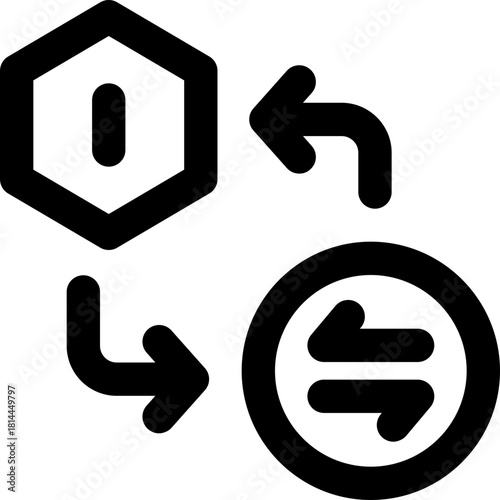 transfer line icon. Clean and minimalist vector icon for websites, mobile apps, presentations, and logos. Fully scalable and customizable for any project.