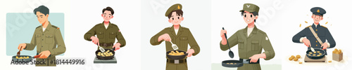potato fried soldier vector