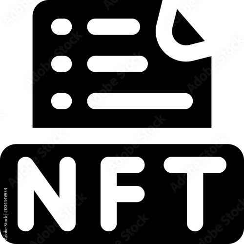 metadata glyph icon. Strong and solid vector icon for websites, mobile interfaces, presentations, and visual branding. High quality and easy to edit.