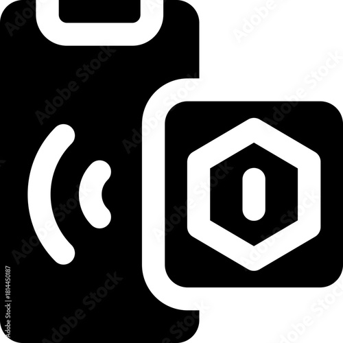 smartphone glyph icon. Strong and solid vector icon for websites, mobile interfaces, presentations, and visual branding. High quality and easy to edit.