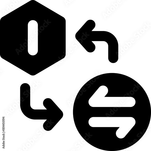 transfer glyph icon. Strong and solid vector icon for websites, mobile interfaces, presentations, and visual branding. High quality and easy to edit.