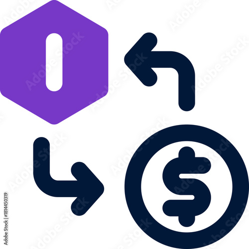 exchange duotone icon. Sleek and modern vector icon for websites, mobile apps, marketing materials, and corporate design. Fully scalable and ready to use.