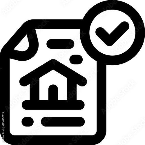 contract line icon. Clean and minimalist vector icon for websites, mobile apps, presentations, and logos. Fully scalable and customizable for any project.