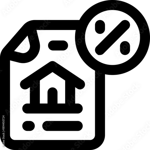 tax line icon. Clean and minimalist vector icon for websites, mobile apps, presentations, and logos. Fully scalable and customizable for any project.