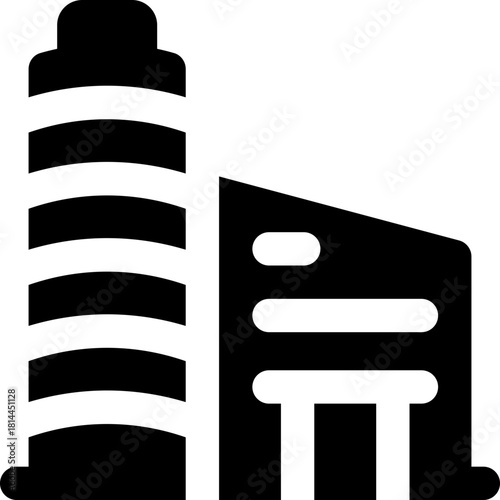 mall glyph icon. Strong and solid vector icon for websites, mobile interfaces, presentations, and visual branding. High quality and easy to edit.