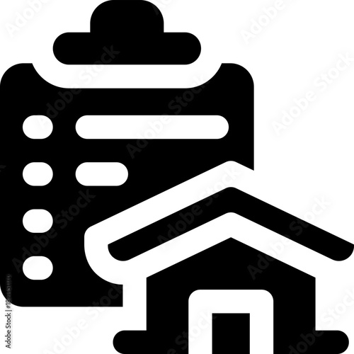 clipboard glyph icon. Strong and solid vector icon for websites, mobile interfaces, presentations, and visual branding. High quality and easy to edit.