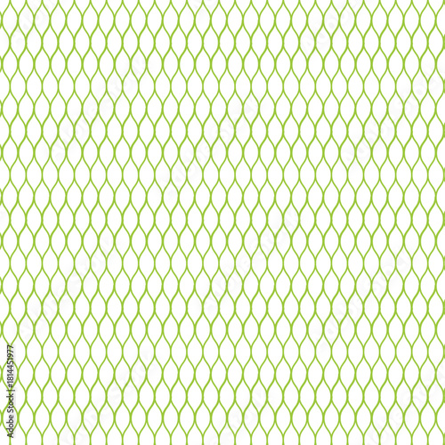 Geometric oval net pattern in light green