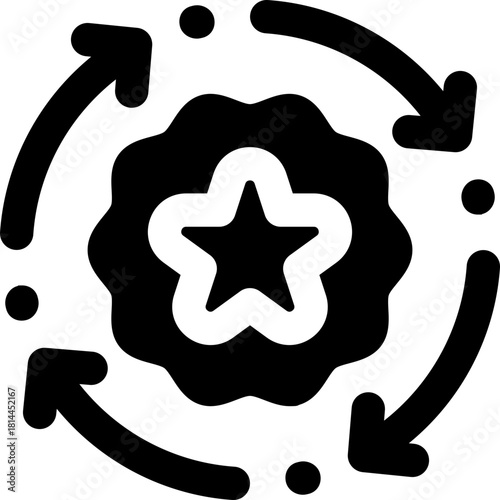 progress glyph icon. Strong and solid vector icon for websites, mobile interfaces, presentations, and visual branding. High quality and easy to edit.