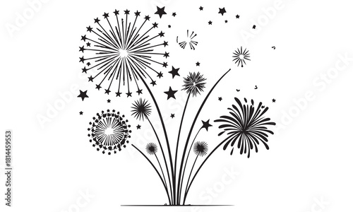 Fireworks Clipart Collection – Colorful Rockets, Party Poppers & Celebration Designs