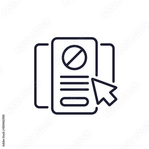 cancel subscription anytime icon, line design