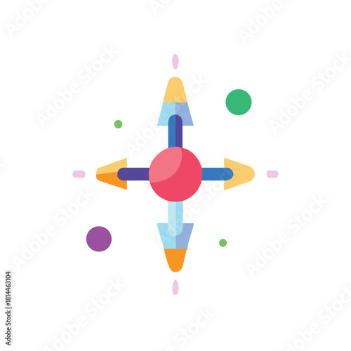 Colorful Interstellar Navigation System Icon