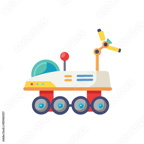 Colorful Lunar Rover Vector Icon
