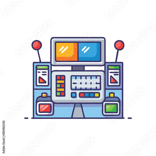 Colorful Mission Control Computer Icon