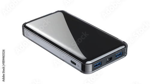 Wallpaper Mural Sleek power bank for charging devices on the go, a portable battery solution for travel, business trips, and everyday mobile device convenience isolated on white or transparent png. Torontodigital.ca