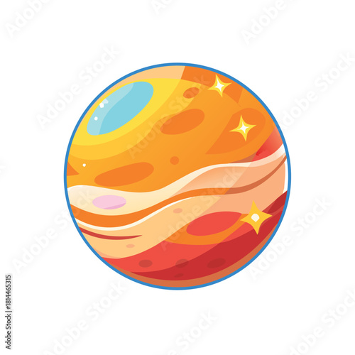 Colorful Venus with Glowing Surface Icon