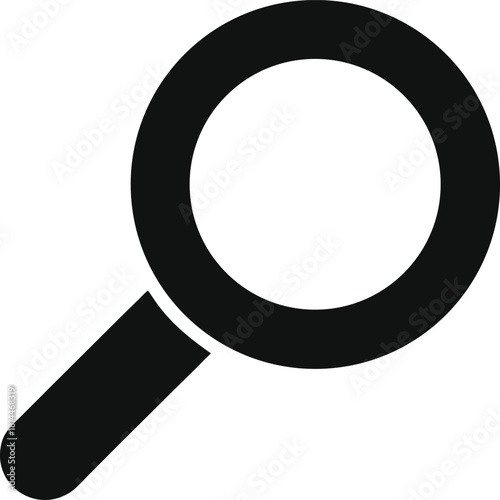 Magnifying Glass Search Icon on white background