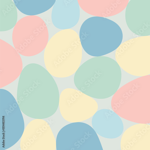 Delightful pastel pebbles background in a soft, calming color palette