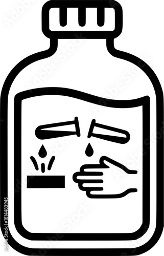Corrosive Chemical Bottle