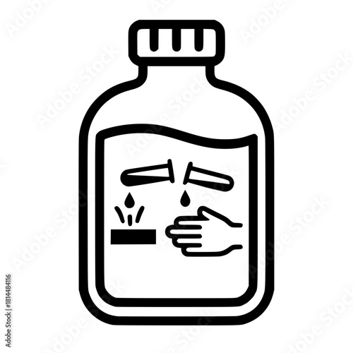 Corrosive Chemical Bottle
