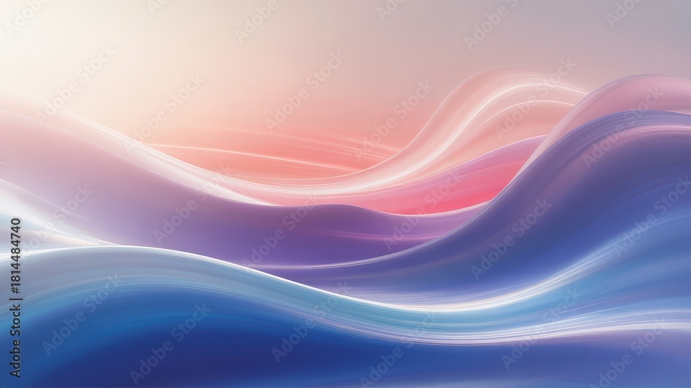 Obraz premium Abstract Flowing Waves of Light and Color.
