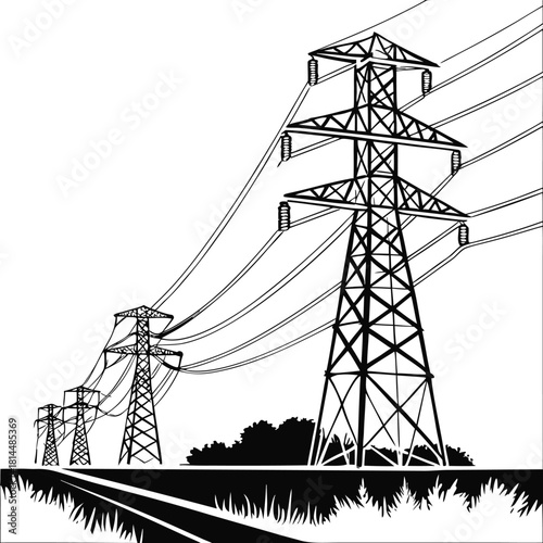 Black and white linear vector icons set